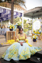Yellow Zardosi Lehnga